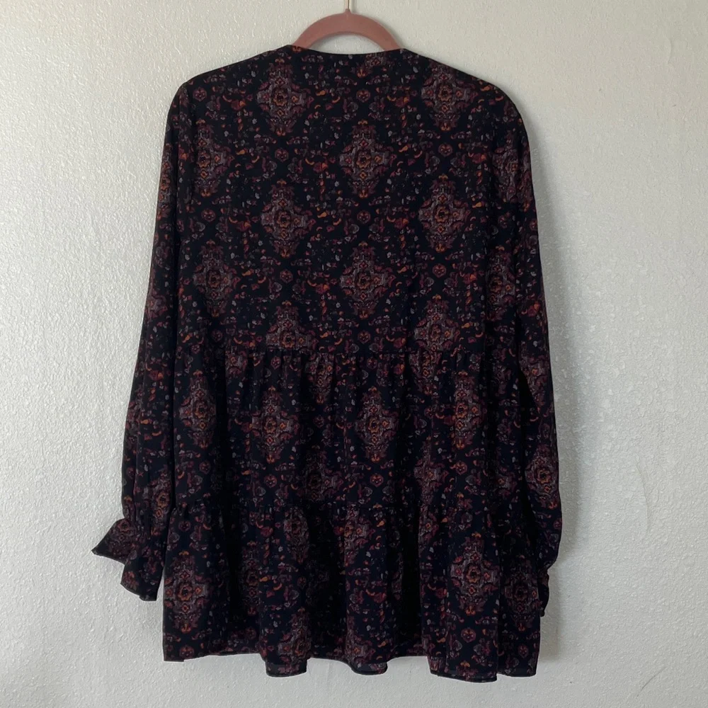 Maurices Tiered Boho Peasant Blouse, 1X